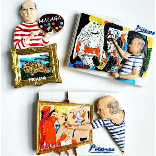 New Hot Sale Spain Painter Picasso 3D Fridge Magnets Tourism Souvenirs Refrigerator Magnetic Stickers