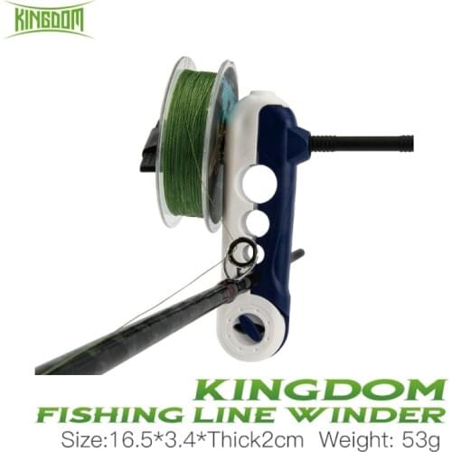 Kingdom Portable Fishing Line Winder Lightweight Mini Sturdy Winding Device Detachable Reel Spooler Machine Fishing Accessories