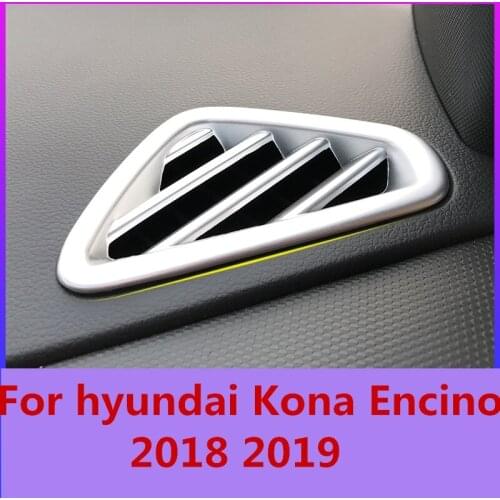 Dashboard Central Control Console Air Conditioning Panel Cover Trim Strip carbon fiber For Hyundai Kona 2015-2020