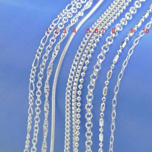 Retail!! Good Quality 1PC 22 Inches Fine Real Pure 925 Sterling Silver Jewelry Necklace Chains With Lobster Clasps