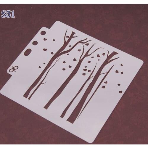 Love tree Layering Stencils for Diy scrapbook/photo album Decorative Embossing coloring,painting stencil,home decor