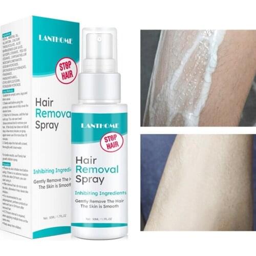 50ML Aloe Permanent Painless Hair Removal Spray Stop Hair Growth Inhibitor Shrink Pores Skin Smooth Repair Moisturizing Essence