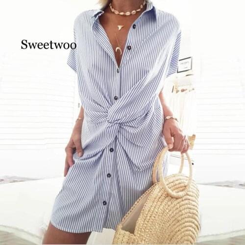 Модные платья-рубашки SWEETWOO China At AliExpress