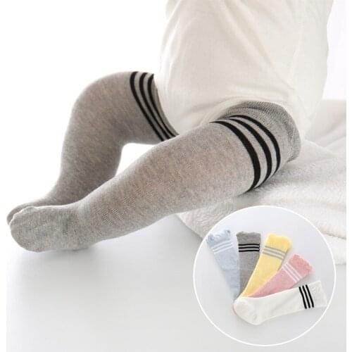 Spring Autumn Baby Toddler Leg Warmers Cotton Baby Boy Girl Knee High Socks Safe Crawling Knee Pads 3 Pairs