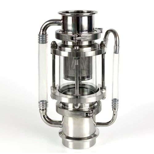 Clamp 3" 76mm OD91mm Soxhlet Extractor for distillation. Basket Volume 350ml. Stainless Steel 304