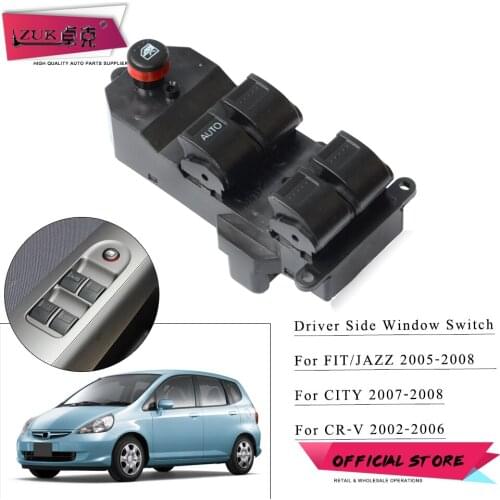 ZUK 5-Button Driver Side Power Master Window Switch For FIT JAZZ 2005-2008 FIT SALOON CITY 2007-2008 CRV 2002-2006 35750-SAE-P02