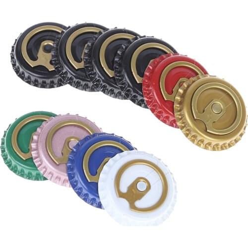 10pcs/lot Mix-colored Metal Beer Bottle Cap 3.6cm Wine Stopper Vinegar Soy Corktail Lid Bottle Cover Good Seal Kitchen Gadgets