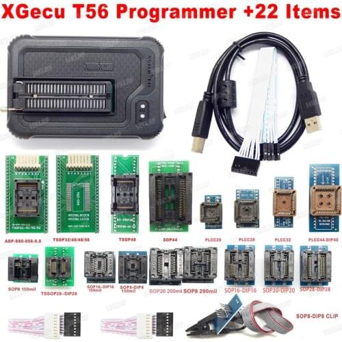 100% Original XGecu T56 Programmer +22 Items Best Nand Flash Programmer Faster than TL866II Plus Programmer