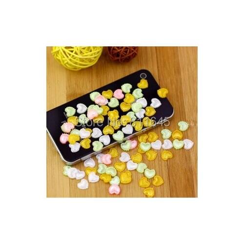1000pcs/lot Free shipping cheap mix color ABS half imitation pearl heart beads flatback cabochon scrapbooking Craft 10mm