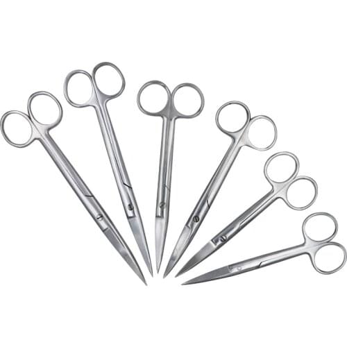 14cm/16cm/18cm Straight Curved Tip Head Stainless Steel Surgical Scissors Forceps Medical Tools for Dental Clinic