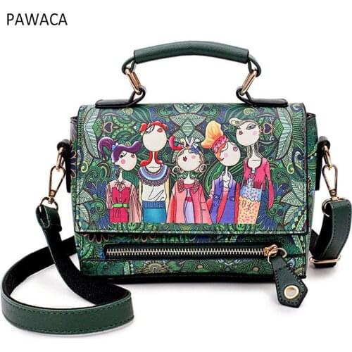 2019 Fashion Brand Bags Women Original Print PU Leather Wings Bags Purse Wallet Bags sac a main femme Bag