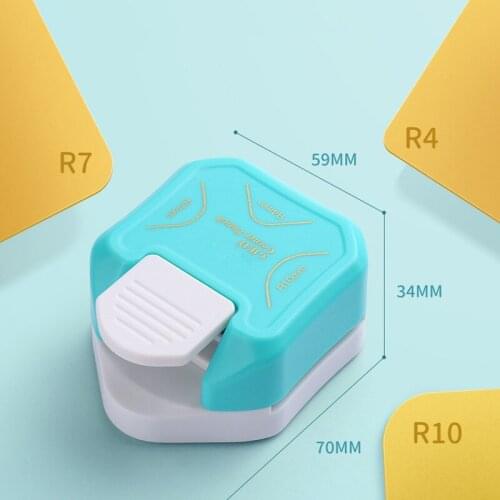 3 In 1 Corner Rounder Border Punch R4, R7, R10 Round Corner Paper Cutter Scrapbooking for DIY Handmade Craft
