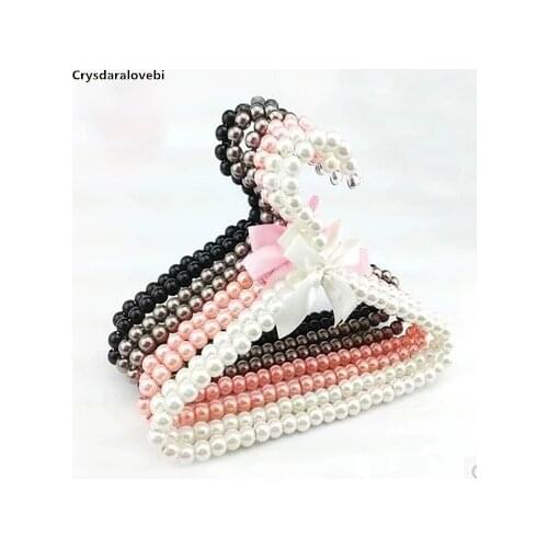 5/10pcs/lot 16CM Top Quality Baby Hangers For Clothes Kids Pearl Plastic Hanger Child Clothes Rack Pet Dog Mini Hangers