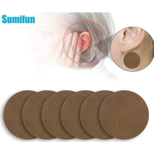 6Pcs Tinnitus Treatment Patch Ear Pain Hearing Loss Ear Canal Disease Stickers Natural Herbal Extract Medical Plaster Ear Care