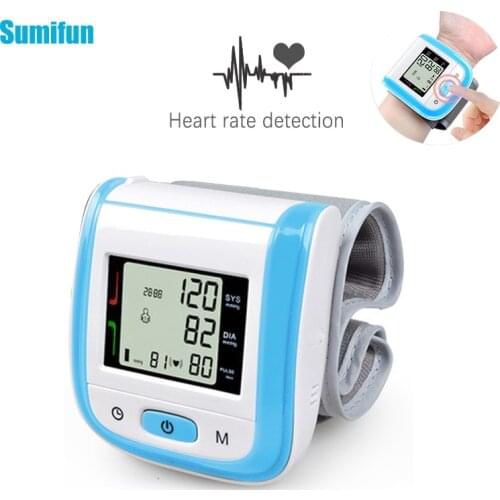 Wrist Electronic Blood Pressure Automatic Pressure Measurement Tensometer Home Use SphygmomaHeart Rate Pulse Monitor