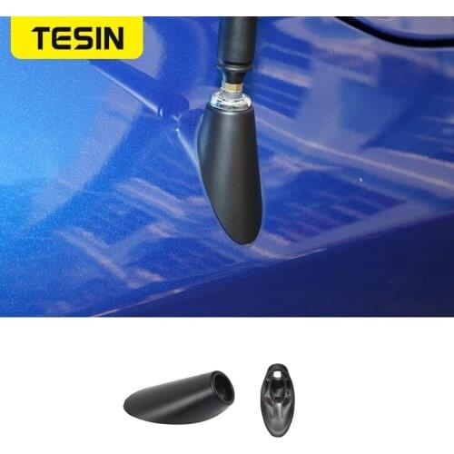 TESIN Car Stickers for Dodge RAM 1500 Car Antenna Base Decoration Cover Trim for Dodge RAM 1500 2010-2017 Black Car Accessories