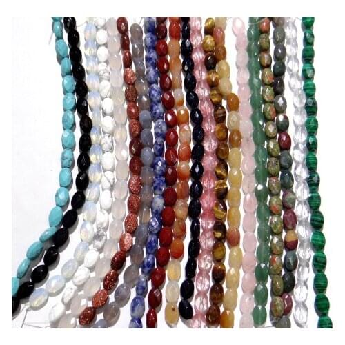 8*13mm Natural stone tiger eye Turquoises Quartz crystal spacer beads for Diy Jewelry Making Bracelet Necklace Accessories17pcs