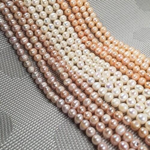 Natural Freshwater Pearl Beading Rice shape Isolation Punch Loose Beads For jewelry making DIY Necklace Bracelet Accessories