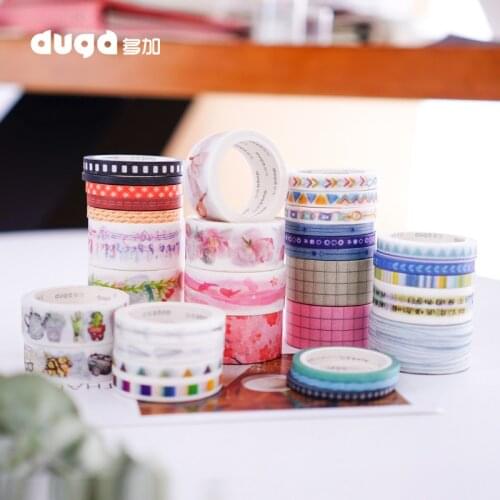 Plants Flowers Japanese Washi Tape DIY Masking Tape Adhesive Tapes Stickers Decorative Scrapbooking Sticker Stationery Tapes