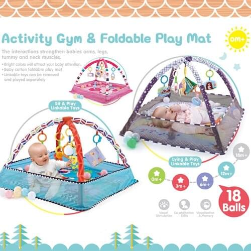 Baby Fitness Frame Baby Play Mat Crawling Game Blanket Puzzle Playmat Multi-Function Fence Crawling Mat Enlightenment Toys