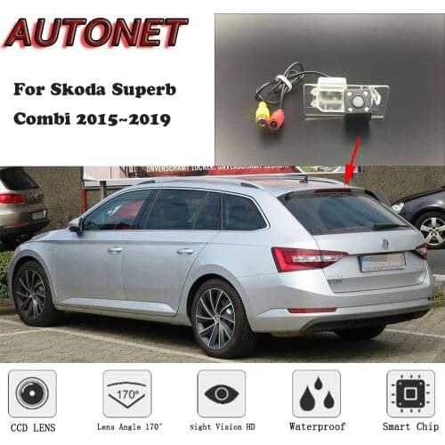 AUTONET Backup Rear View camera For Skoda Superb Combi 2015 2016 2017 2018 2019 Night Vision/license plate camera/parking Camera