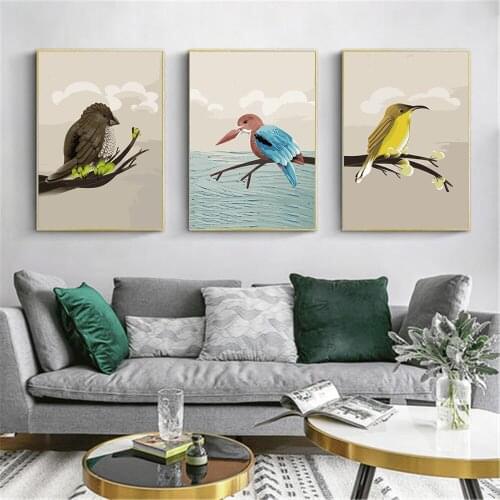 Animal Bird Picture Paint By Numbers Adult Crafts Acrylic Paint By Number Coloring Canvas Poster Home Decoration Wall Painting