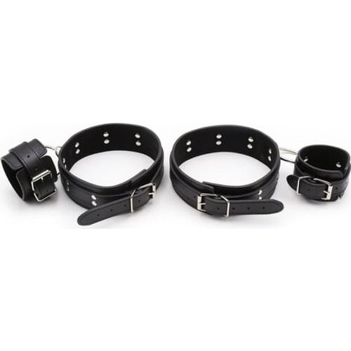 Leather Hand Leg Bondage Cuffs Adult Games Erotic Slave Restraints Handcuffs Thigh Ring Sex Toys For Couples BDSM tools
