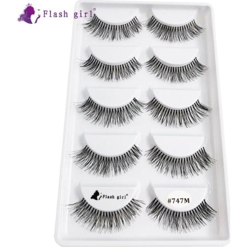 Hot Selling 5 Pairs 3D Mink False Eyelashes 11 Styles 100% Handmade Natural Eye Lashes Individual Eyelash Extension Tools