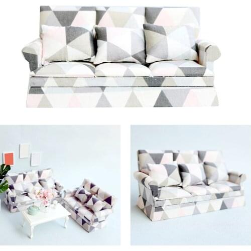 1/12 Scale Doll House Sofa Kids Life Scene Decoration Accessories Kids Toys Age 3