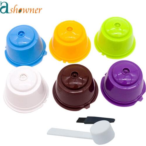 Reusable Coffee Capsule Filter Cup For Nescafe Dolce Gusto Refillable Caps Spoon Coffee Strainer Tea Basket Kitchen Accessory