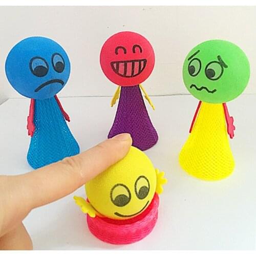 Cartoon Bounce Elf EVA Springing Press Doll Creativity Children Toys Cute Jumping Doll Novel Reduce Pressure Toys For Kids