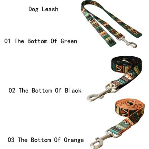 National Wind Dog Leash Engraved Pet Name Retailing Special Ethnic Style Colorful Handmade Soft