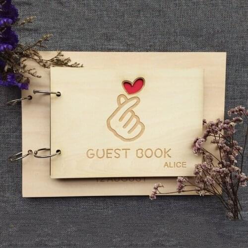 A5 A4 Personalized Photo Album ,Wedding guest book, Wooden photo album,Rustic Wedding DIY Scrapbook,Laser Engraved