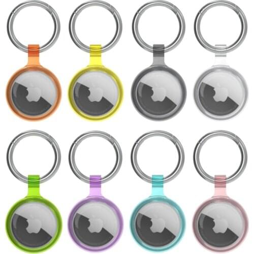 Clear TPU Case for Airtag Protection Cases Locator Tracker Anti-lost Device Keychain Protective Shell Cover