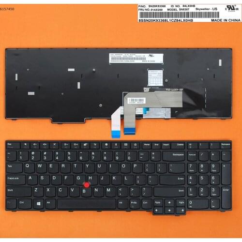 US QWERTY Layout New Replacement Keyboard For Lenovo Thinkpad E570 E570c E575 Laptop with Pointer