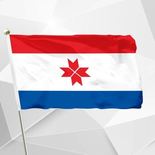 Russia Mordovia Flag 150X90cm (3x5FT) 120g 100D Polyester Double Stitched High Quality Free Shipping