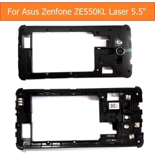 Retail 100% Geniune rear Middle housing for Asus zenfone 2 Laser 5.5" ZE550kL ZE551kL Z00LD battery frame + rear camera lens