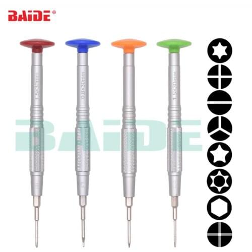 S2 Steel Bit 0.6Y 1.2 Pentalobe P5 Phillips Flathead Torx T2 T4 T5 T6 Metal Screwdriver for Mobile Phone iPad iPhone Huawei