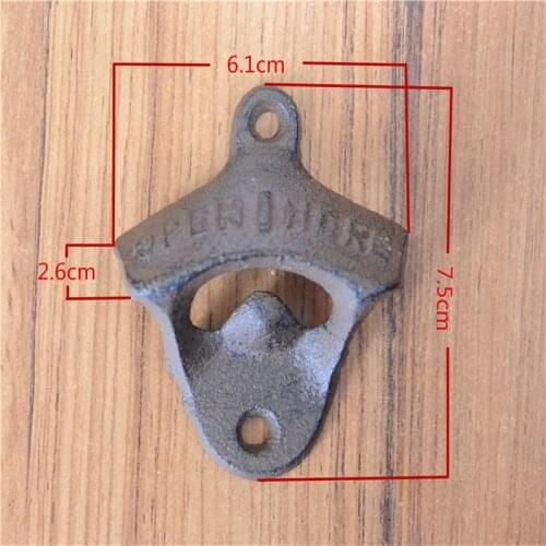 Chic Vintage Antique Iron Wall Mounted Bar Beer Glass Bottle Cap Opener Kitchen Tools Bottle Opener Beer Opener Without Srew