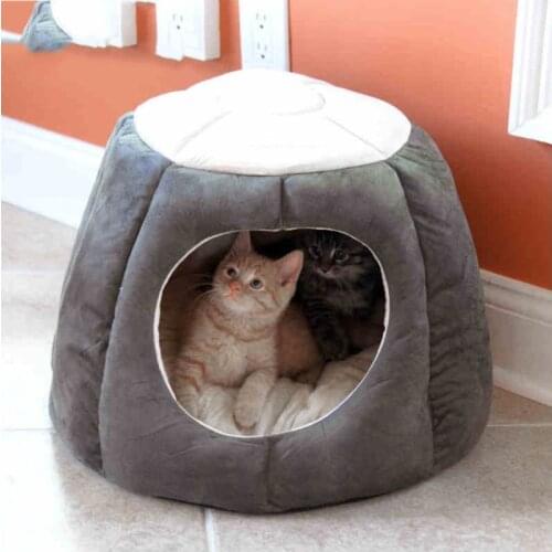 Cute Pet Dog Bed Mats Two Use Pet Sofa Kennels PP Cotton Fleece Warm Cat House Dog Pad Teddy Mats Blanket Supplies Cama Perro
