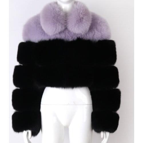 Fur real jacket ladies real fox fur jacket women natural fox fur jacket