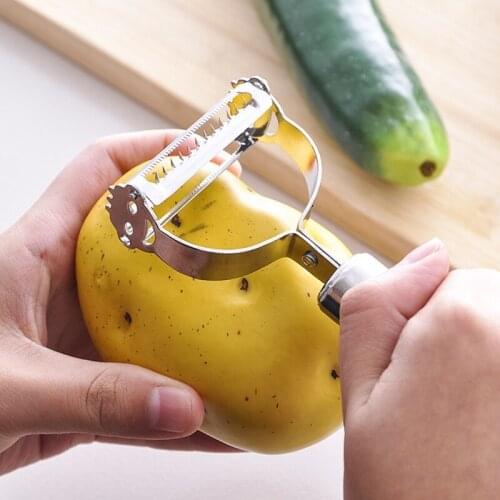 Stainless Steel Multifunction Vegetable Peeler Potato Peeler Kitchen Gadgets Fruit Apple Carrot Tomato Grater Double sided 1PC