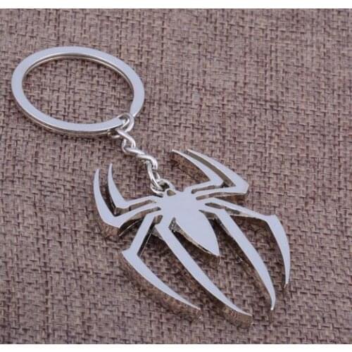 100pcs/lot fedex fast holloween spider keychain alloy spider key ring unisex spider keychain car key ring