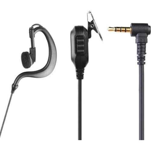 2.5mm/ 3.5mm 1Pin Ear Hook Earphone for Motorola ICOM YAESU Radio Walkie Talkie Earpiece with PTT Mic Walkie Talkie Accessories