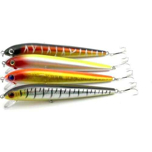 4pcs Big Minnow Fishing Lure Hard Plastic Fishing Baits 2# Hooks Artificial Crank Bait Fishing Wobblers 17.6cm 27.2g