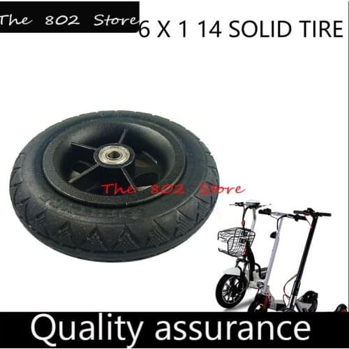 6x1 1/4 tyre 6 Inch Solid Tire Wheel with alloy Hub Non-pneumatic Tires for Electric Scooter for Kugoo S1 S2 S3 C3