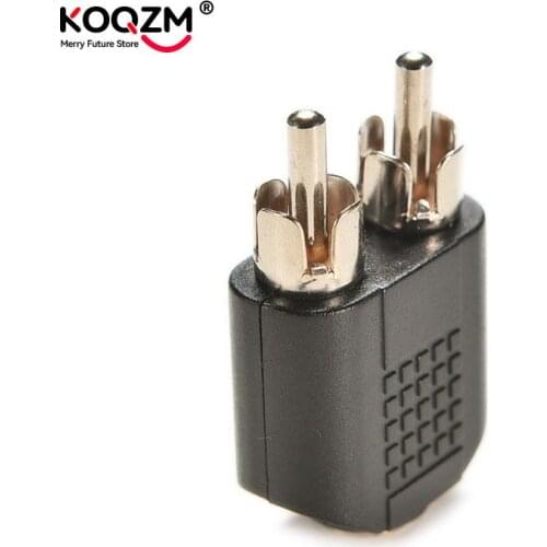3.5mm Audio Stereo Jack Female To 2 RCA Male Audio Jack Connector Adapter Converter for Speaker