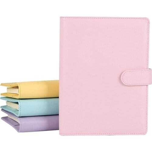 Notebook Button Snap On Notebook Journal Agenda Planner Book Diary Faux Leather Cover Office School Supplies
