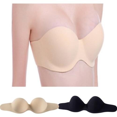 Wire Free Strapless Bras Push Up Seamless Bra Sexy Soft Comfortable Women Dress Wedding Party Ladies Underwear Adhesive Bras