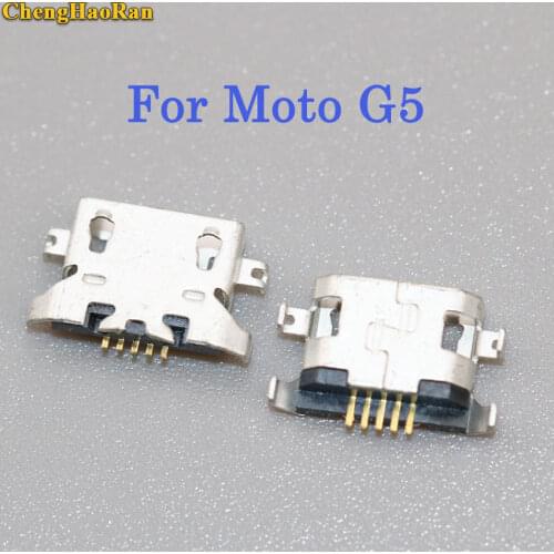 ChengHaoRan 100PCS For Motorola Moto G5 XT1672 XT1676 micro mini usb charging jack connector plug dock socket port replacement